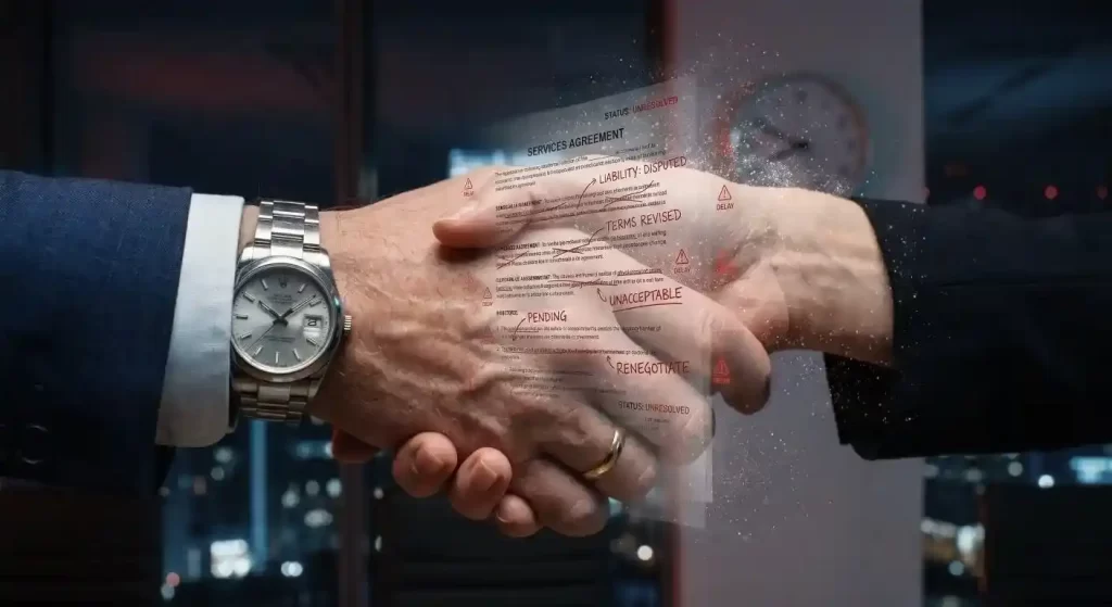 Business deal delayed due to slow legal contract review
