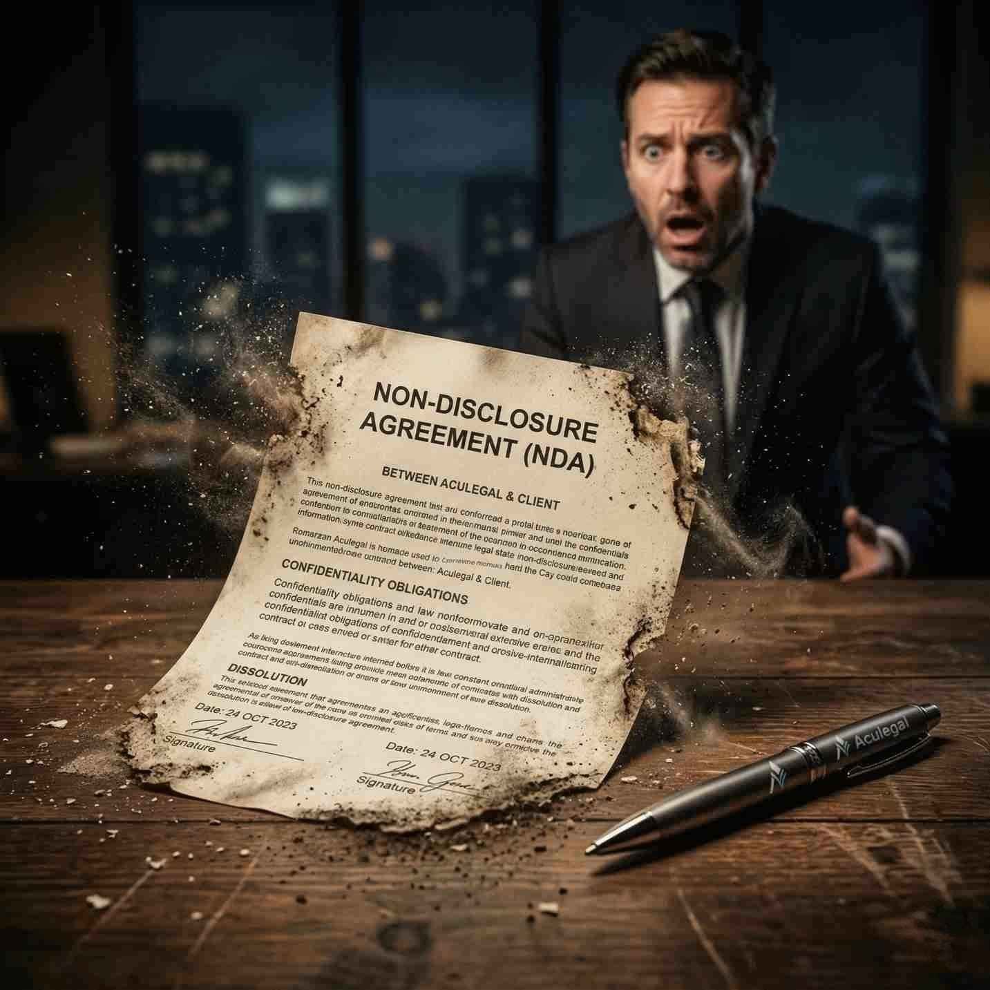 NDA agreement failing after international business deal collapse due to jurisdiction issues