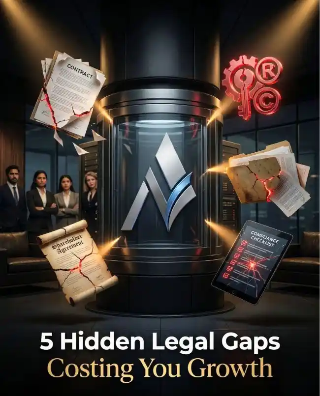 Visual representation of five critical legal risks in business