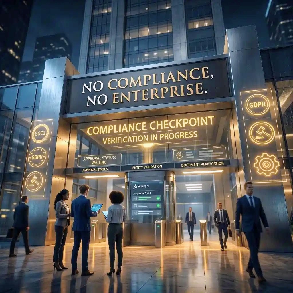 Corporate compliance gate controlling access to enterprise-level business opportunities
