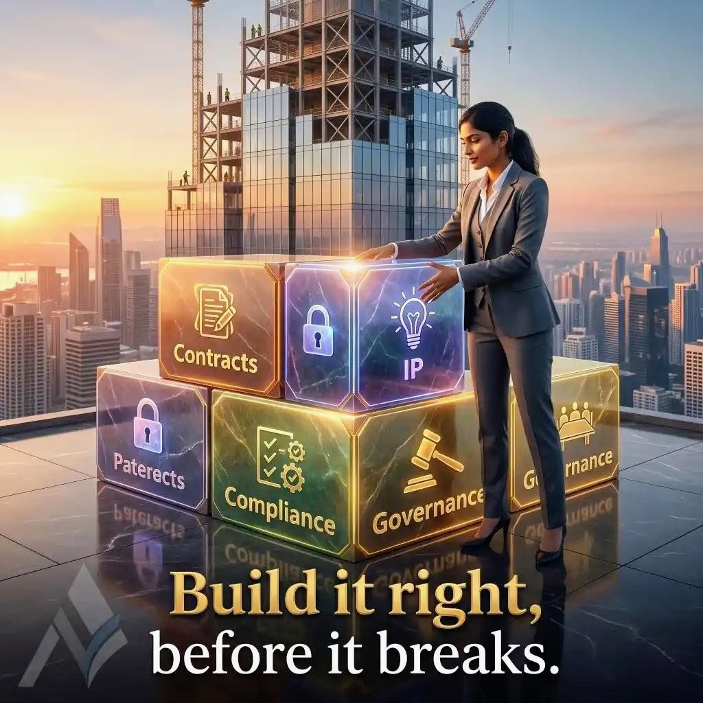 Founder building strong legal foundation for scalable and sustainable business growth