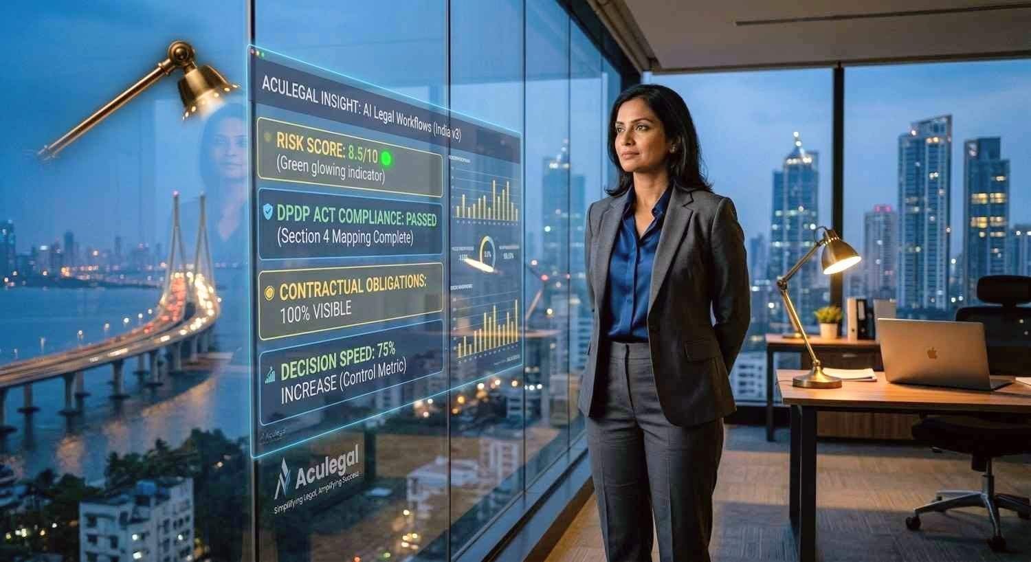 Confident business leader making decisions with AI-powered legal insights