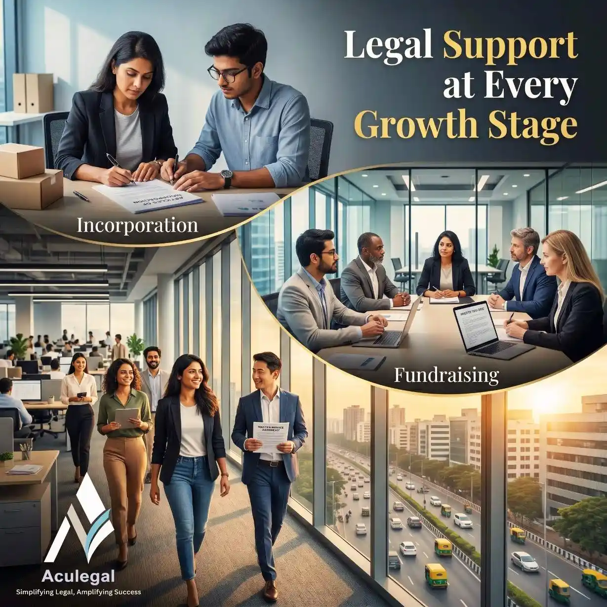Startup growth stages supported by legal outsourcing services