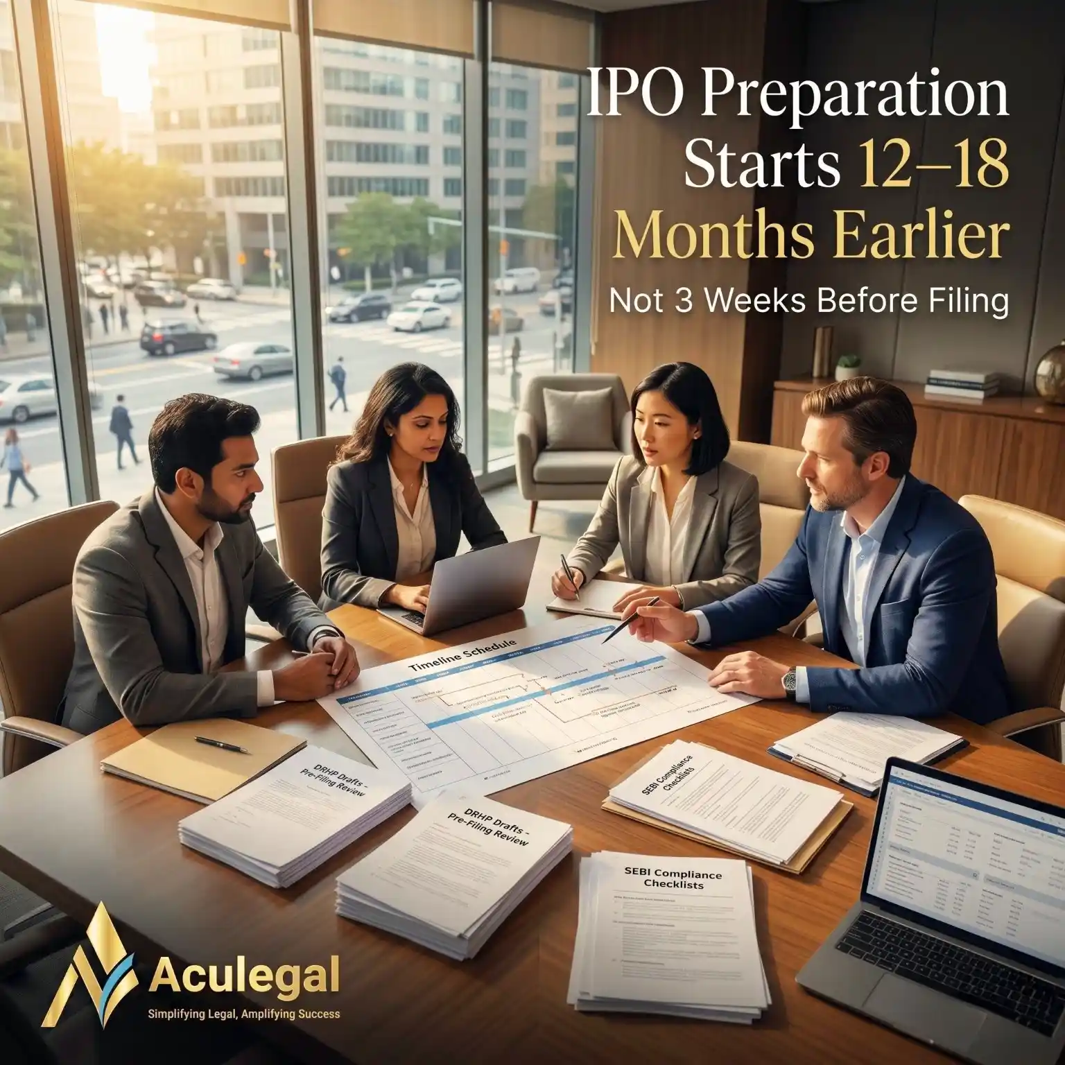 Founders planning SME IPO strategy and compliance timeline with advisors