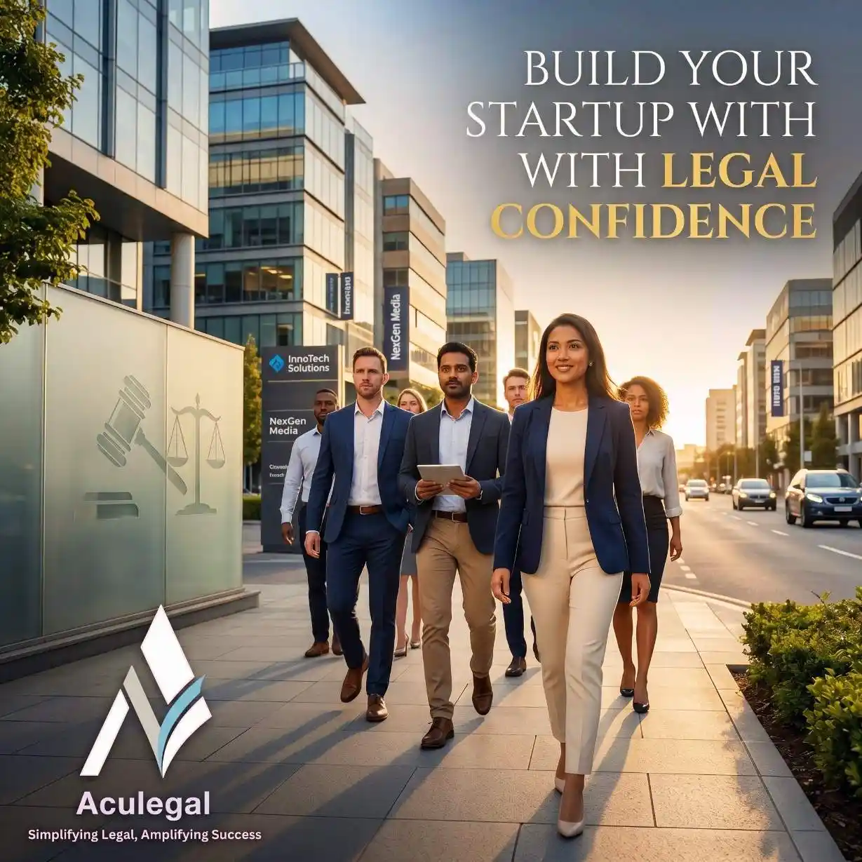 Founder confidently scaling business with trusted legal outsourcing partner