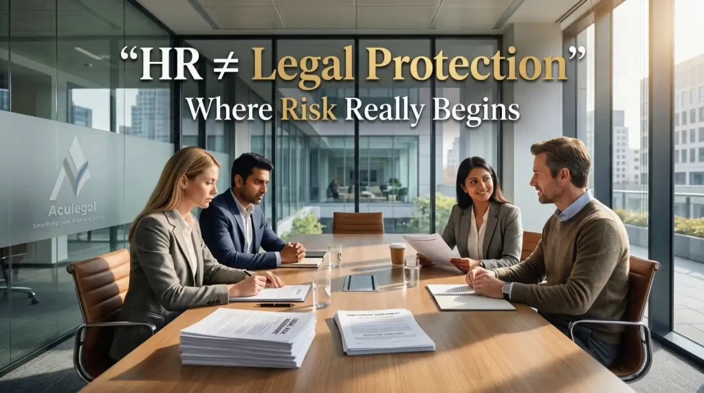 Discover why HR alone cannot protect your business from legal risk. Learn where HR responsibility ends and real legal exposure begins and how Aculegal can help.
