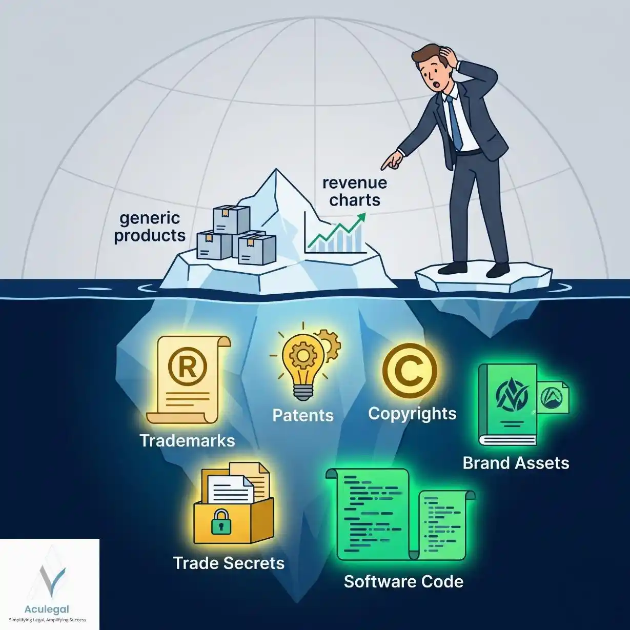 Founder overlooking valuable intellectual property assets hidden within a business