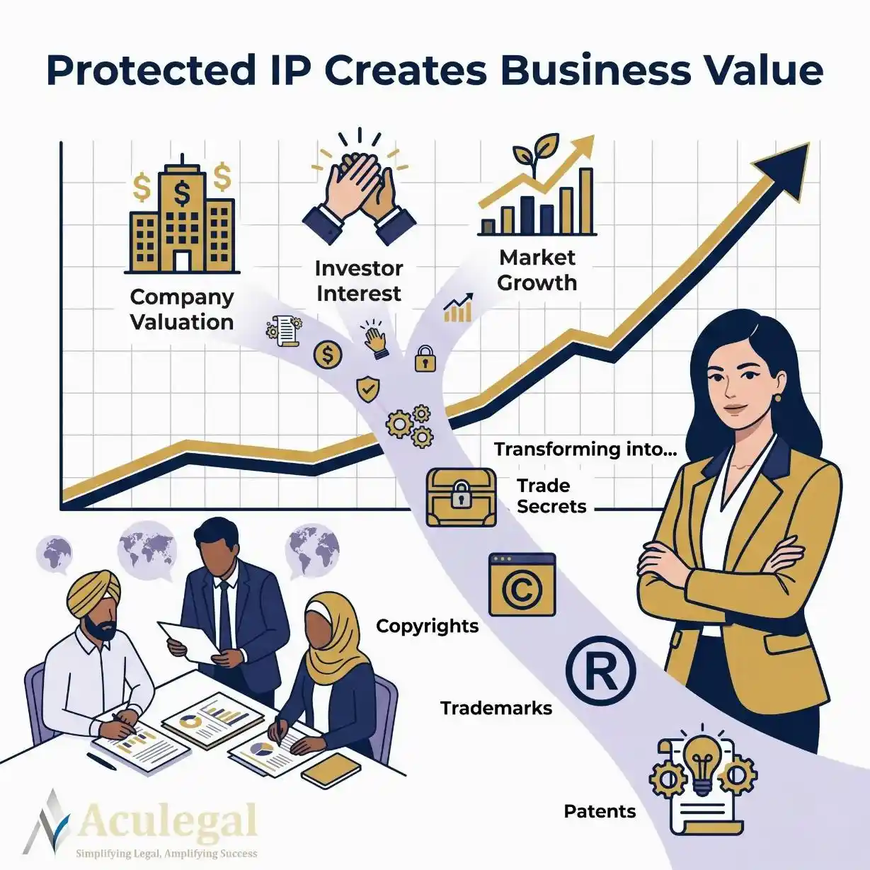 Intellectual property increasing company value and attracting investors