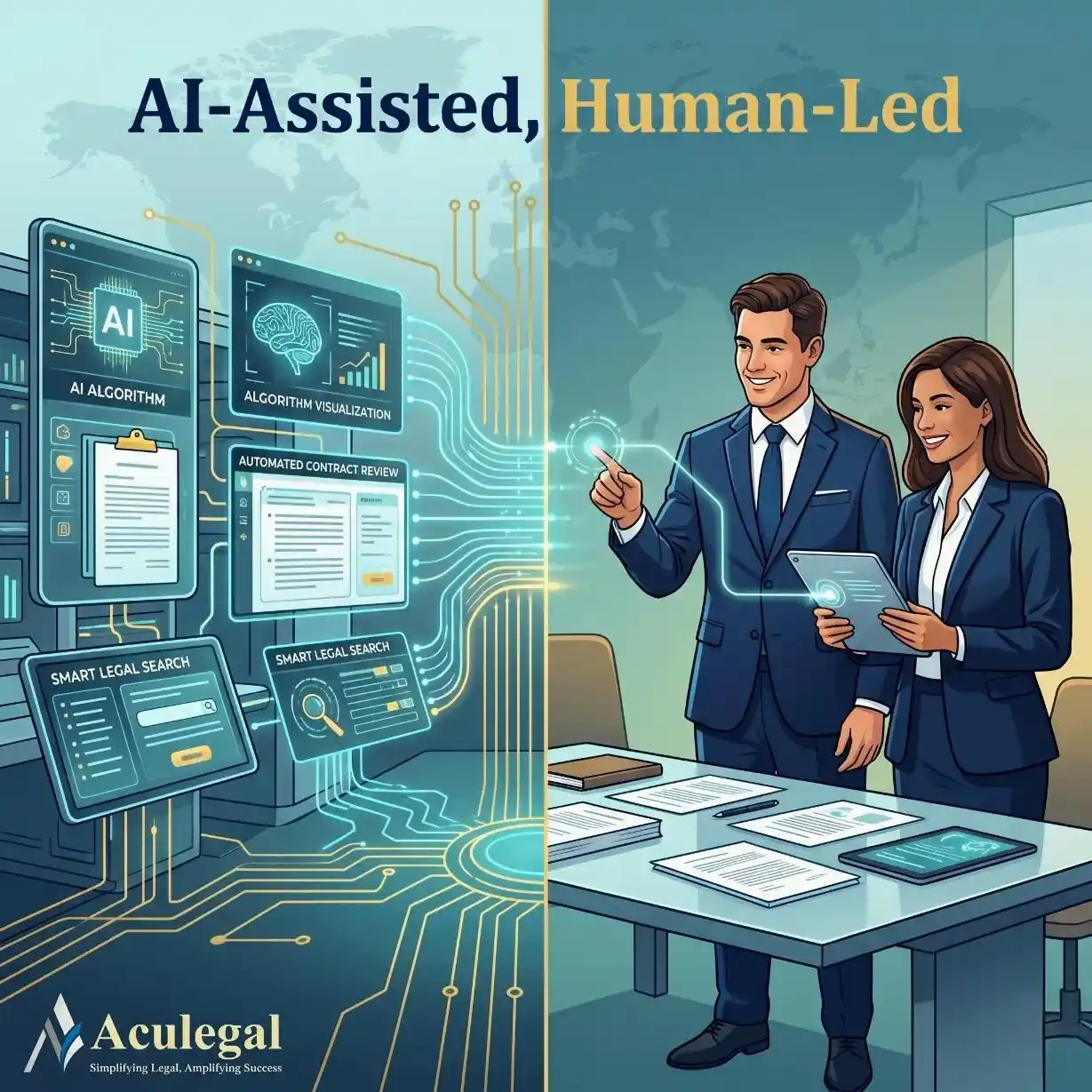 AI technology and legal experts working together to support business growth