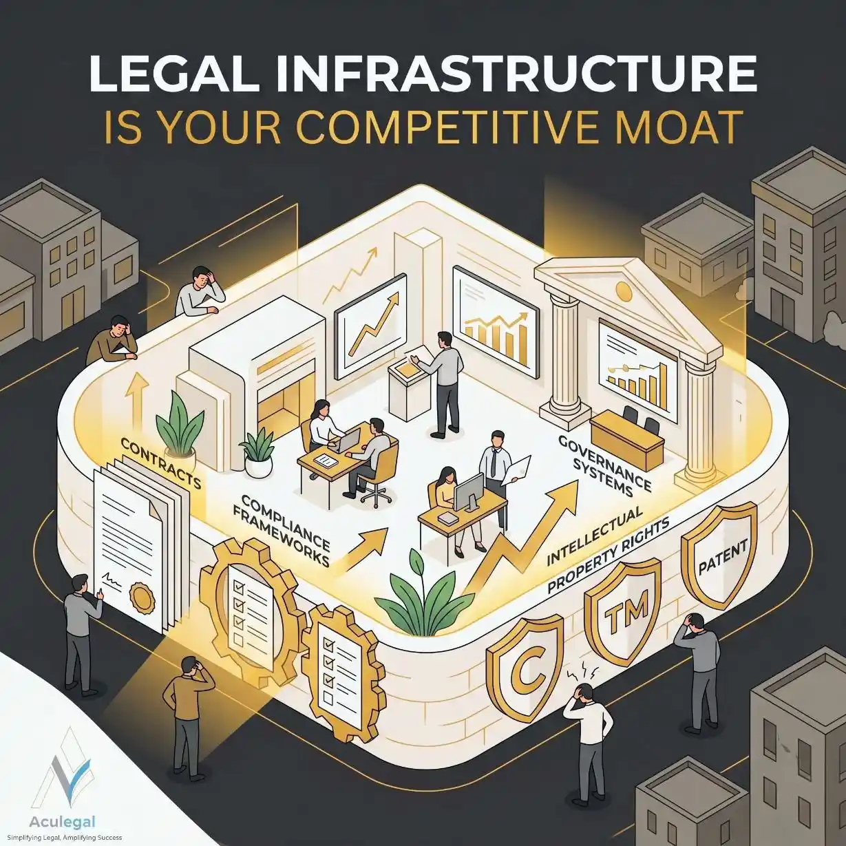 A startup protected by legal infrastructure creating long-term competitive advantage.