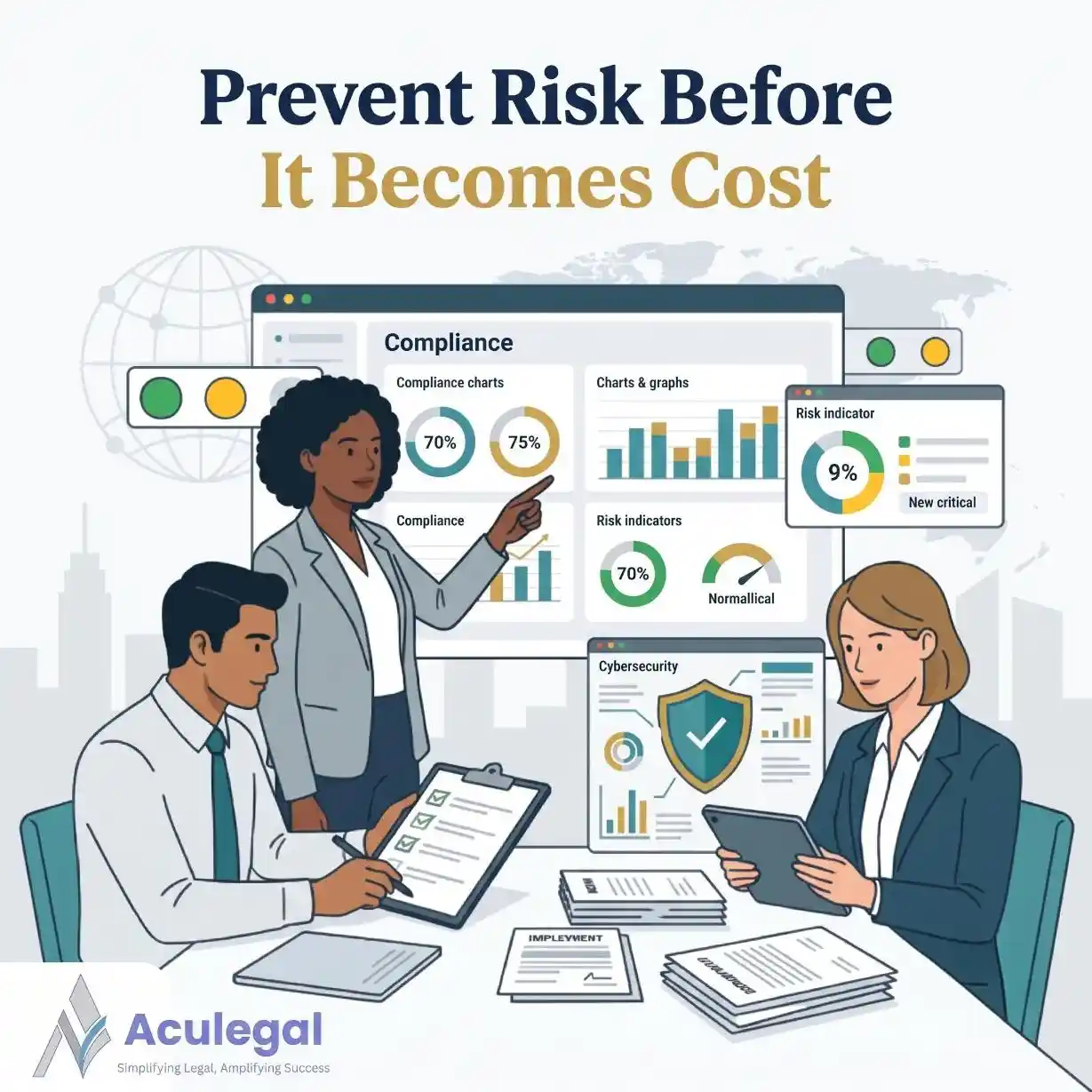 Legal professionals preventing compliance and regulatory risks before they occur.