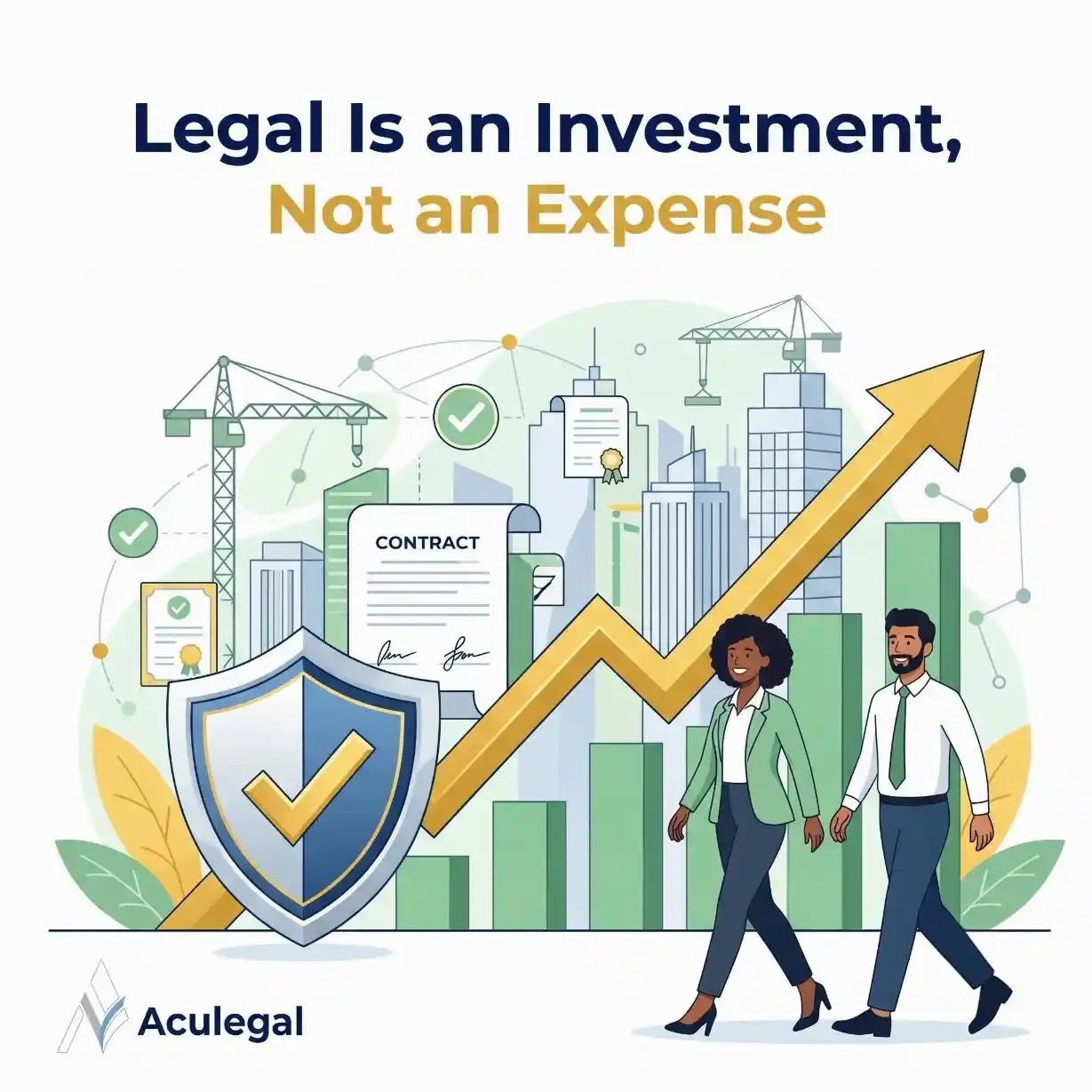 Growing business achieving long-term success through proactive legal support.