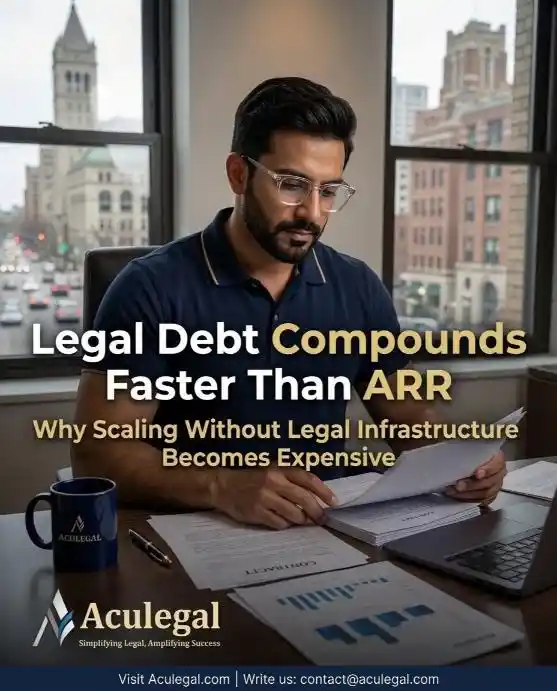 Founder reviewing SaaS risk data alone at a desk in a modern SME office