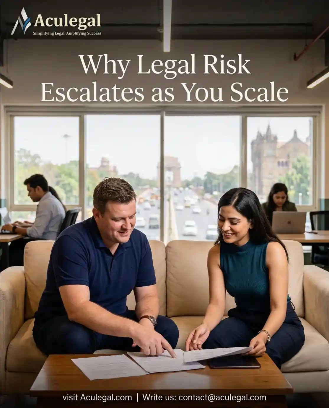 Aculegal legal experts explaining why legal risks grow faster than headcount in scaling BPO and KPO companies